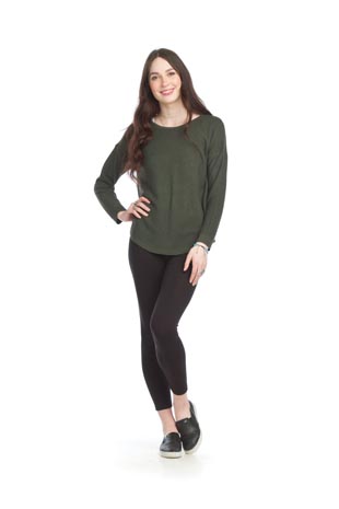 ST-13205 - Shirt Hem Sweater - Colors: Black, Khaki, Red - Available Sizes:XS-XXL - Catalog Page:15 